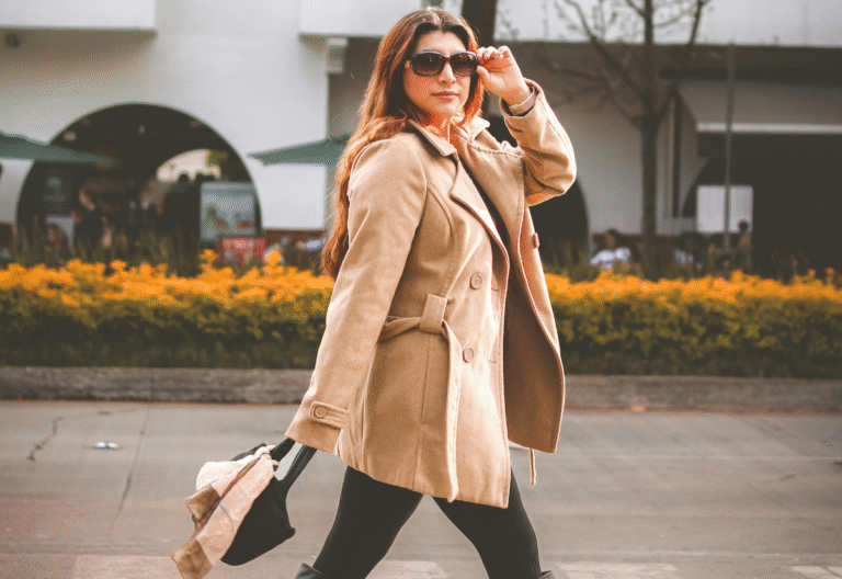 Perimenopausal Woman Walking Outdoors