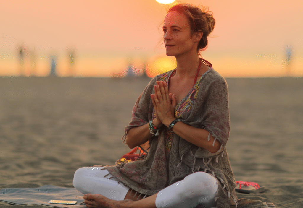Perimenopause woman doing yoga