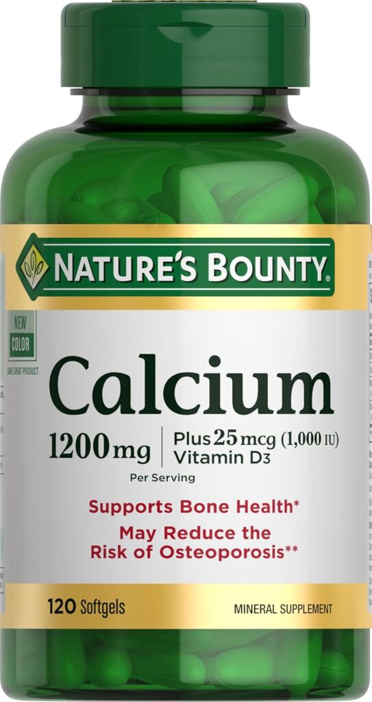Calcium and vitamin D supplements for bone health support